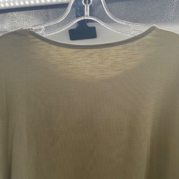 Shein Womens Blouse Short Crochet Sleeve Size Medium Light Green New - Picture 6 of 12